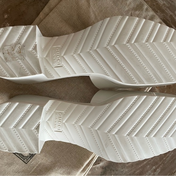 Gucci White Platform Mules with Chunky Sole - Picture 6 of 8